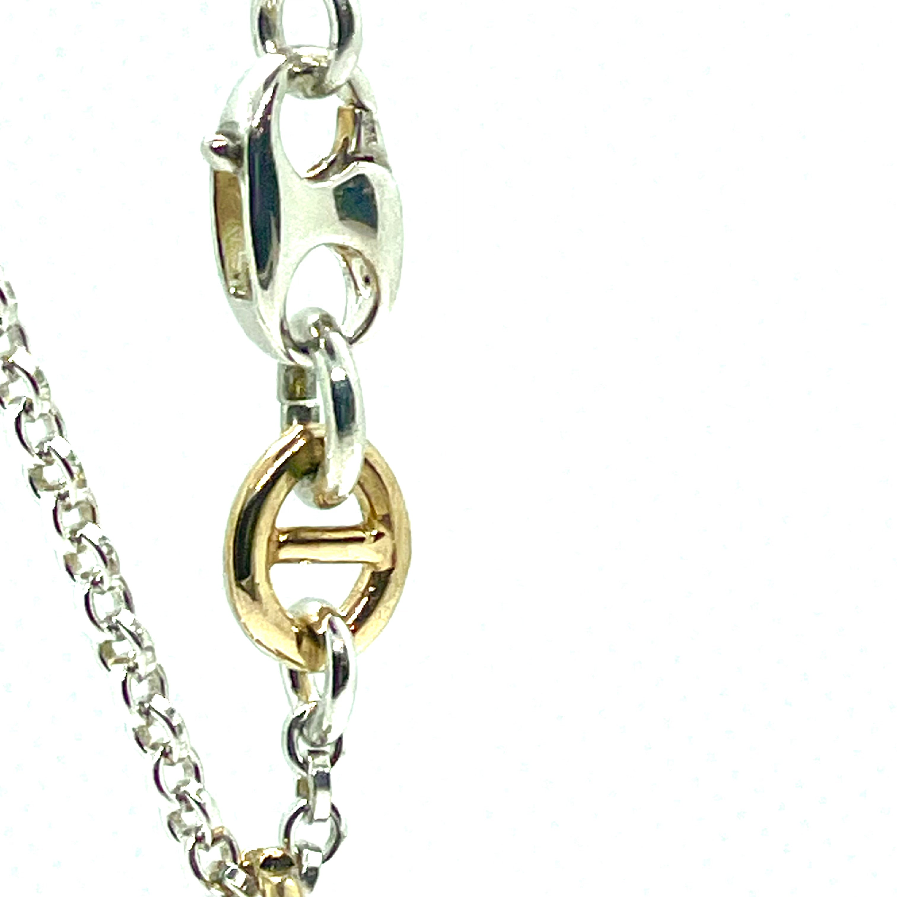 sterling silver chain with 14k gold link