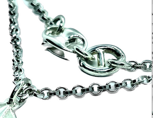 sterling silver chain with sterling silver link