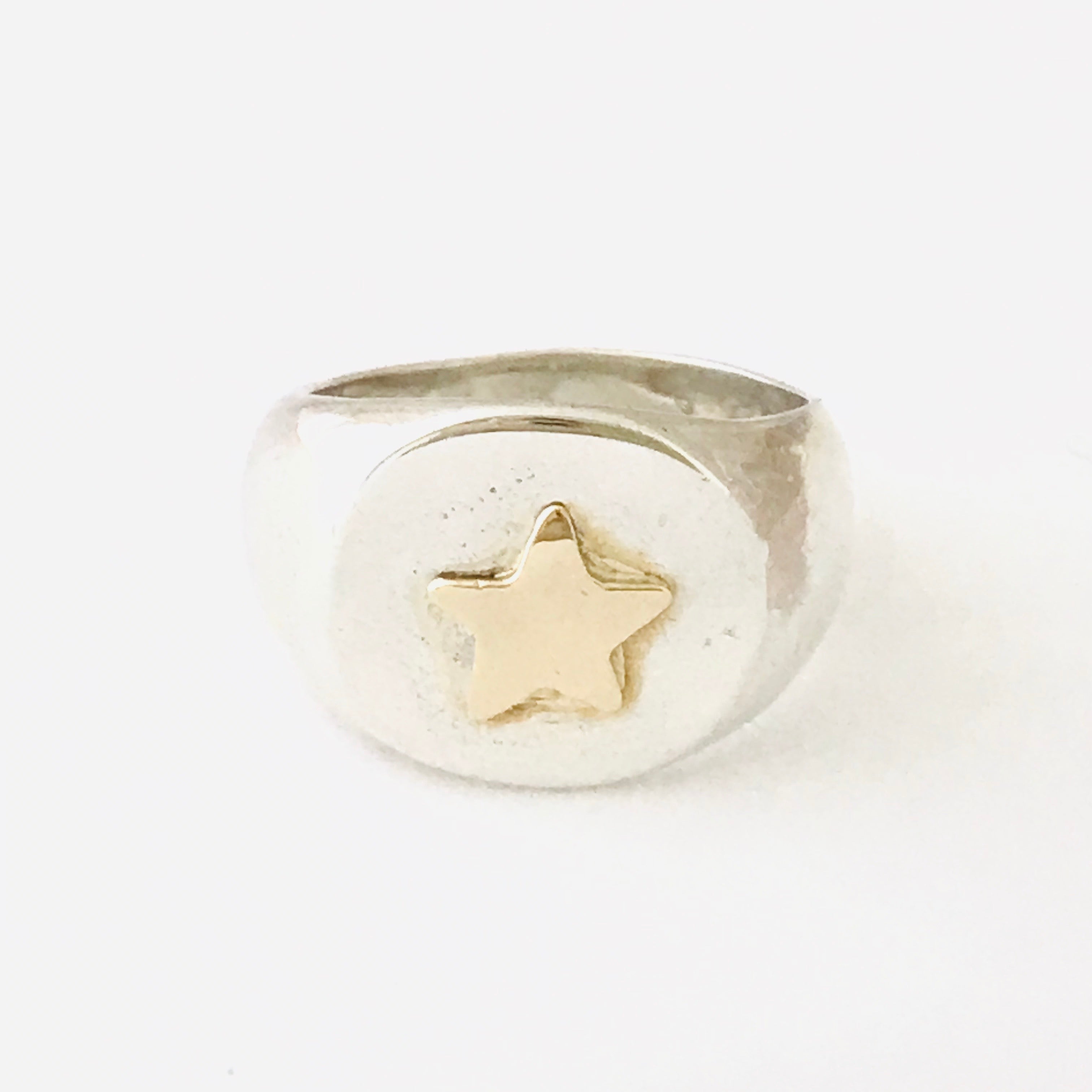 sterling silver and14k gold mix