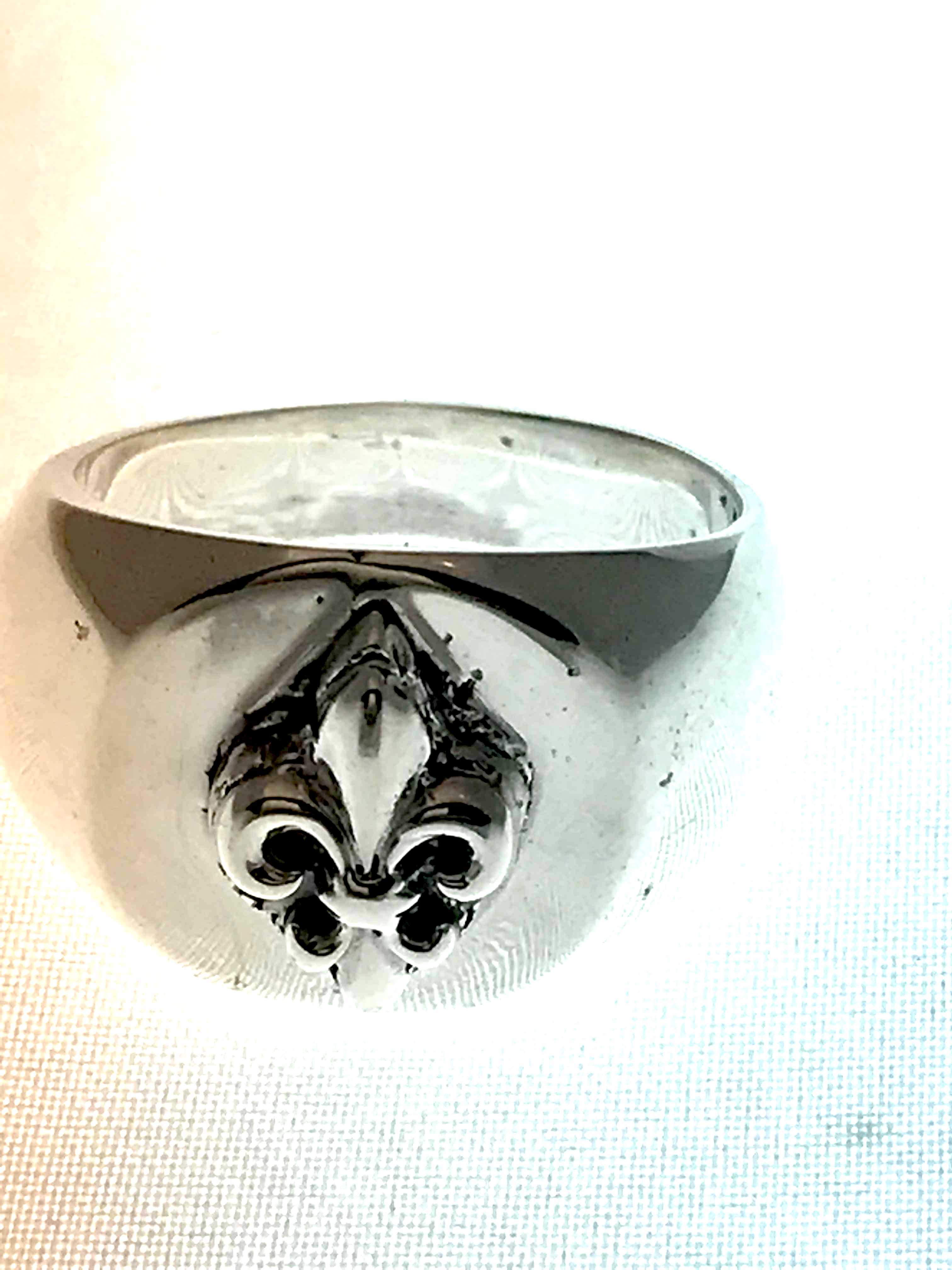 sterling fleur de lis ring