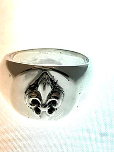 sterling fleur de lis ring
