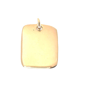 large gold dog tag