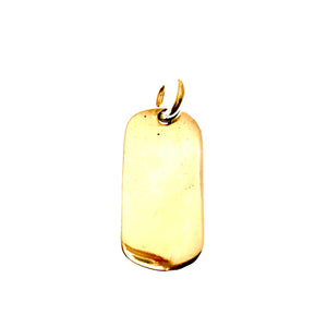 little gold dog tag
