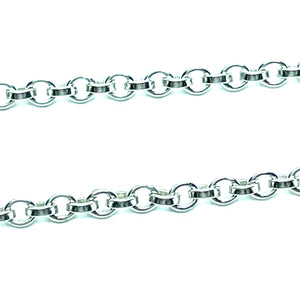sterling silver rolo chain LARGE LINK