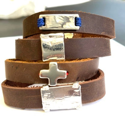 sterling and rawhide bands