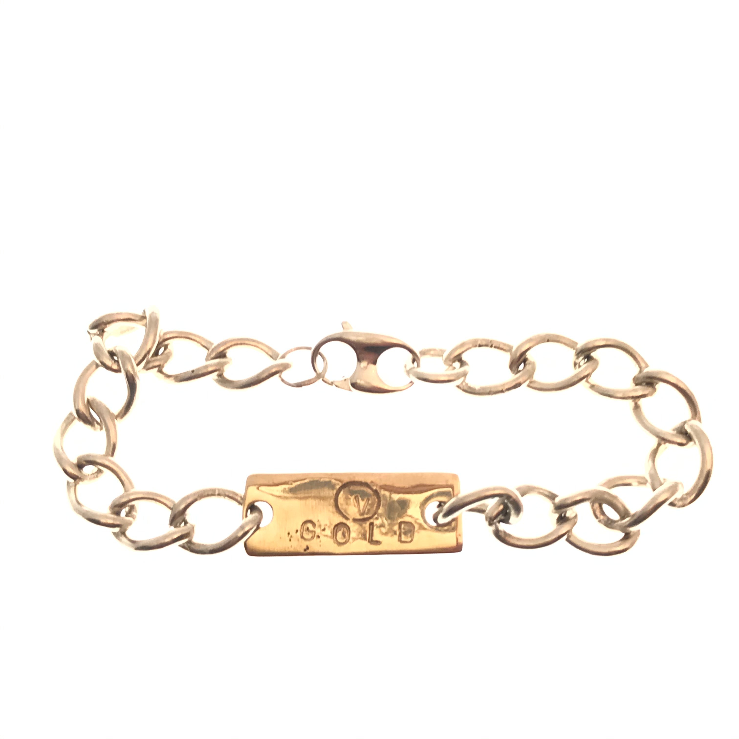 gold bar bracelet