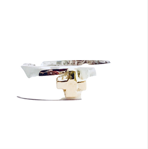silver and  gold + band