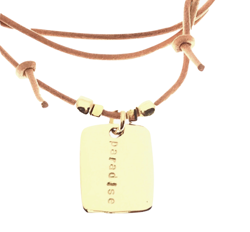 large gold dog tag